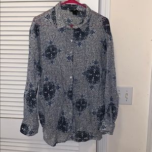 floral button up blouse